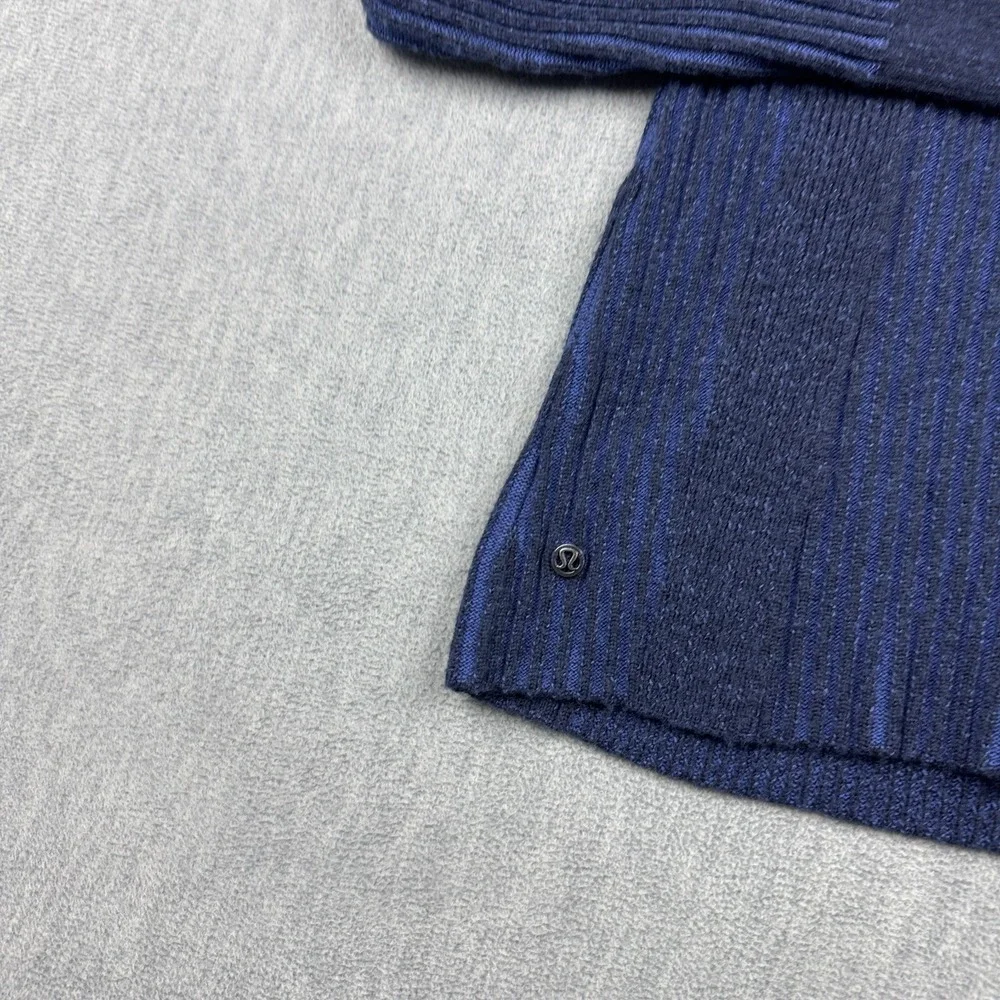 Lululemon Sweater Womens 2 Blue Feeling Balanced Knit Pullover Merino Wool Soft‎